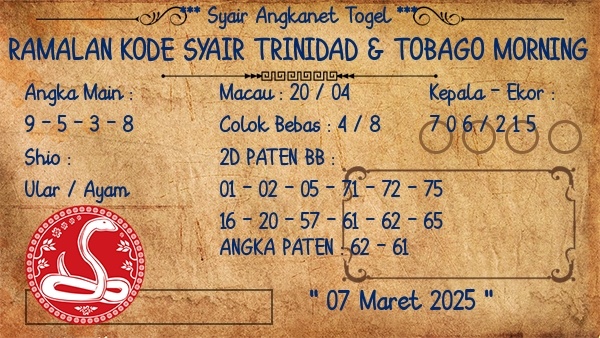 Prediksi Trinidad & Tobago Morning